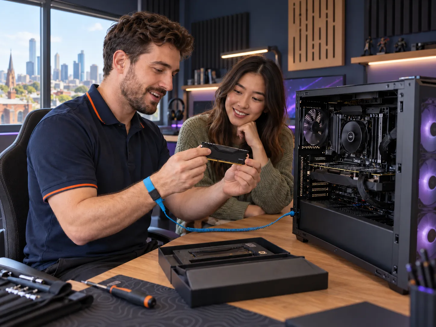 Illustrative custom gaming PC build consultation